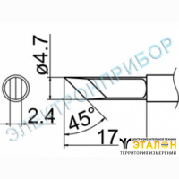 T12-KF - паяльная сменная композитная головка для станций FX-950/ FX-951/FX-952/FM-203