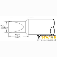 Metcal CVC-5CH0050P. Паяльное жало для СV/MX клин 5.23 &times; 6.0 мм