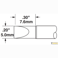 Metcal STTC-817. Паяльное жало для MX клин 5.0 &times; 7.6 мм