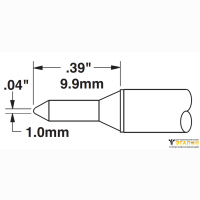 Metcal STTC-531. Паяльное жало для MX конус тонкий 1.0 &times; 9.9 мм