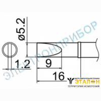 T12-DL52 - паяльная сменная композитная головка для станций FX-950/ FX-951/FX-952/FM-203