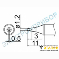 T12-WD12 - паяльная сменная композитная головка для станций FX-950/ FX-951/FX-952/FM-203