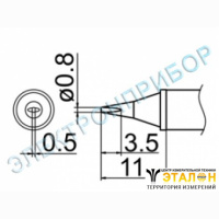 T12-WD08 - паяльная сменная композитная головка для станций FX-950/ FX-951/FX-952/FM-203