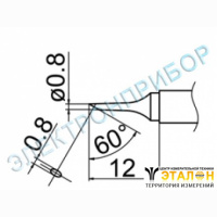 T12-C08 - паяльная сменная композитная головка для станций FX-950/ FX-951/FX-952/FM-203