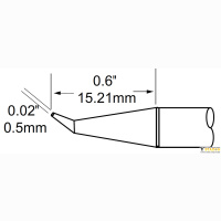 Metcal SFP-DRH05. Паяльное жало для MFR-H1 миниволна изогнутая 0.5 &times; 15.21 мм