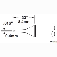 Metcal CVC-7CN1404S (замена STTC-122). Паяльное жало для СV/MX конус тонкий 0.4 × 8.4 мм