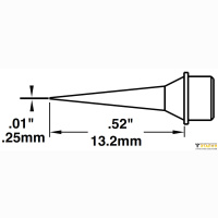 Metcal CVC-9CN0003A (замена STTC-890). Паяльное жало для СV/MX конус удлиненный 0.25 × 13.2 мм