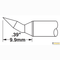 Metcal CVC-9CH0018R (замена STTC-898). Паяльное жало для СV/MX клин изогнутый 1.78 &times; 9.9 мм