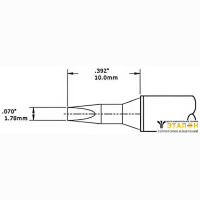 Metcal CVC-8CH0018L (замена STTC-837LLV1). Паяльное жало для СV/MX клин 1.78 &times; 6.0 мм