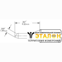 Metcal CVC-6BV4001S (замена STTC-024). Паяльное жало для СV/MX скос 30&deg; 1 мм