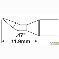 Metcal STTC-599. Паяльное жало для MX клин изогнутый 1.5 &times; 11.9 мм