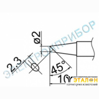 T12-BCF2Z - паяльная сменная композитная головка для станций FX-950/ FX-951/FX-952/FM-203