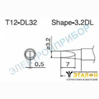 T12-DL32 - паяльная сменная композитная головка для станций FX-950/ FX-951/FX-952/FM-203