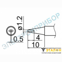 T12-D12Z - паяльная сменная композитная головка для станций FX-950/ FX-951/FX-952/FM-203