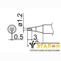T12-D12 - паяльная сменная композитная головка для станций FX-950/ FX-951/FX-952/FM-203