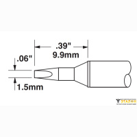 Metcal STTC-538. Паяльное жало для MX клиновидное 1.5 × 9.9 мм