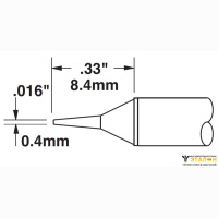 Metcal STTC-522. Паяльное жало для MX конус тонкий 0.4 &times; 8.4 мм