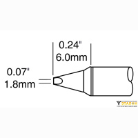 Картридж-наконечник для MX, клиновидный 1.78 х 6.0 мм