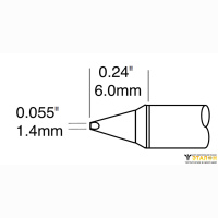 Metcal STTC-138P. Паяльное жало для MX клиновидное 1.5 &times; 6.0 мм