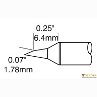 Metcal STTC-147P. Паяльное жало для MX скос 60° 1.78 × 6.4 мм