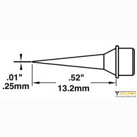 Metcal STTC-190. Паяльное жало для MX конус удлиненный 0.25 &times; 13.2 мм