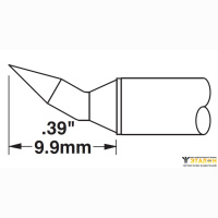 Metcal STTC-198. Паяльное жало для MX клиновидное изогнутое 1.78 &times; 9.9 мм