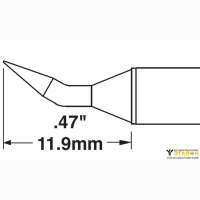 Metcal STTC-199. Паяльное жало для MX клиновидное изогнутое 1.5 &times; 11.9 мм