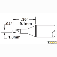 Metcal STTC-125. Паяльное жало для MX клиновидное 1.0 &times; 9.1 мм