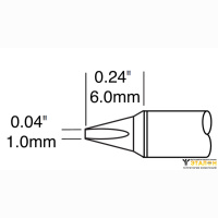 Metcal STTC-125P. Паяльное жало для MX клиновидное 1.0 &times; 6.5 мм