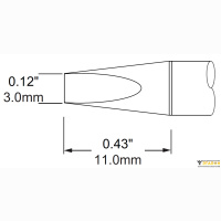 Metcal SFP-CH30. Паяльное жало для MFR-H1 клин 3.0 &times; 11 мм