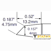 Metcal SCV-DRH440A. Паяльное жало для PS900 миниволна 4 &times; 13.2 мм
