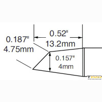 Metcal SFV-DRH440A. Паяльное жало для PS900 миниволна 4 &times; 13.2 мм