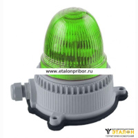 Сигнальный маяк зеленый OVOPG9FMT12240DA4, 12/240В AC/DC, лампа ксенон Ba15d, (постоянного свечения), IP65