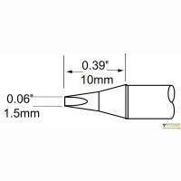 Metcal SCP-CH15. Паяльное жало для MFR-H1 клин 30° 1.5 мм