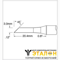 Metcal SCV-DRH430AR. Паяльное жало для PS900 миниволна удлиненная 3 &times; 20.4 мм