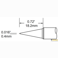 Metcal STV-CN05A. Паяльное жало для PS900 конус удлиненный 0.4 &times; 18.2 мм