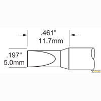 Metcal SCV-CH50A. Паяльное жало для PS900 клин 5.0 &times; 11.3 мм