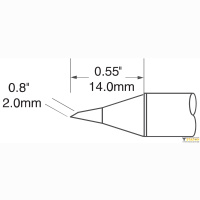 Metcal STV-DRH20. Паяльное жало для PS900 миниволна 1.5 &times; 14 мм