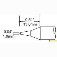 Metcal STV-CNL10. Паяльное жало для PS900 конус 1.0 × 13 мм