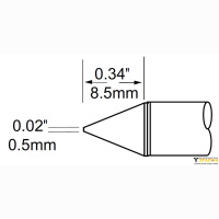 Metcal SCV-CN05. Паяльное жало для PS900 конус 0.5 &times; 8.5 мм