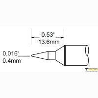 Metcal STV-CNL04. Паяльное жало для PS900 конус 0.4 &times; 13.6 мм