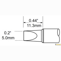 Metcal STV-CH50. Паяльное жало для PS900 клин 5.0 &times; 10 мм