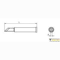 Weller XT KN (T0054471199). Жало паяльное 2,0 мм косой нож
