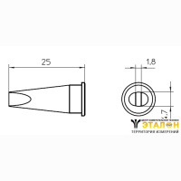 Weller LHT D (T0054445299). Жало паяльное 4,7 мм клиновидное