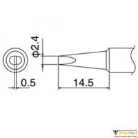 T18-D24 - паяльная сменная головка для паяльника HAKKO FX-8801ESD
