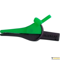 127995 - зажим изолированный типа "крокодил" цвет зеленый