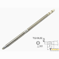 UnionTEST T12-DL32 (Hakko T12-DL32). Жало паяльное 3,2 мм клиновидное