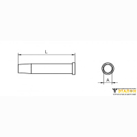 Weller XT DS (T0054471799). Жало паяльное 5,0 мм коническое прямое