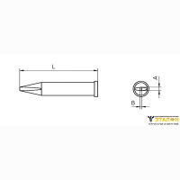 Weller XT A (T0054470399). Жало паяльное 1,6 мм клиновидное прямое