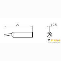 Weller XNT 1 (T0054485099). Жало паяльное 0,5 мм коническое прямое